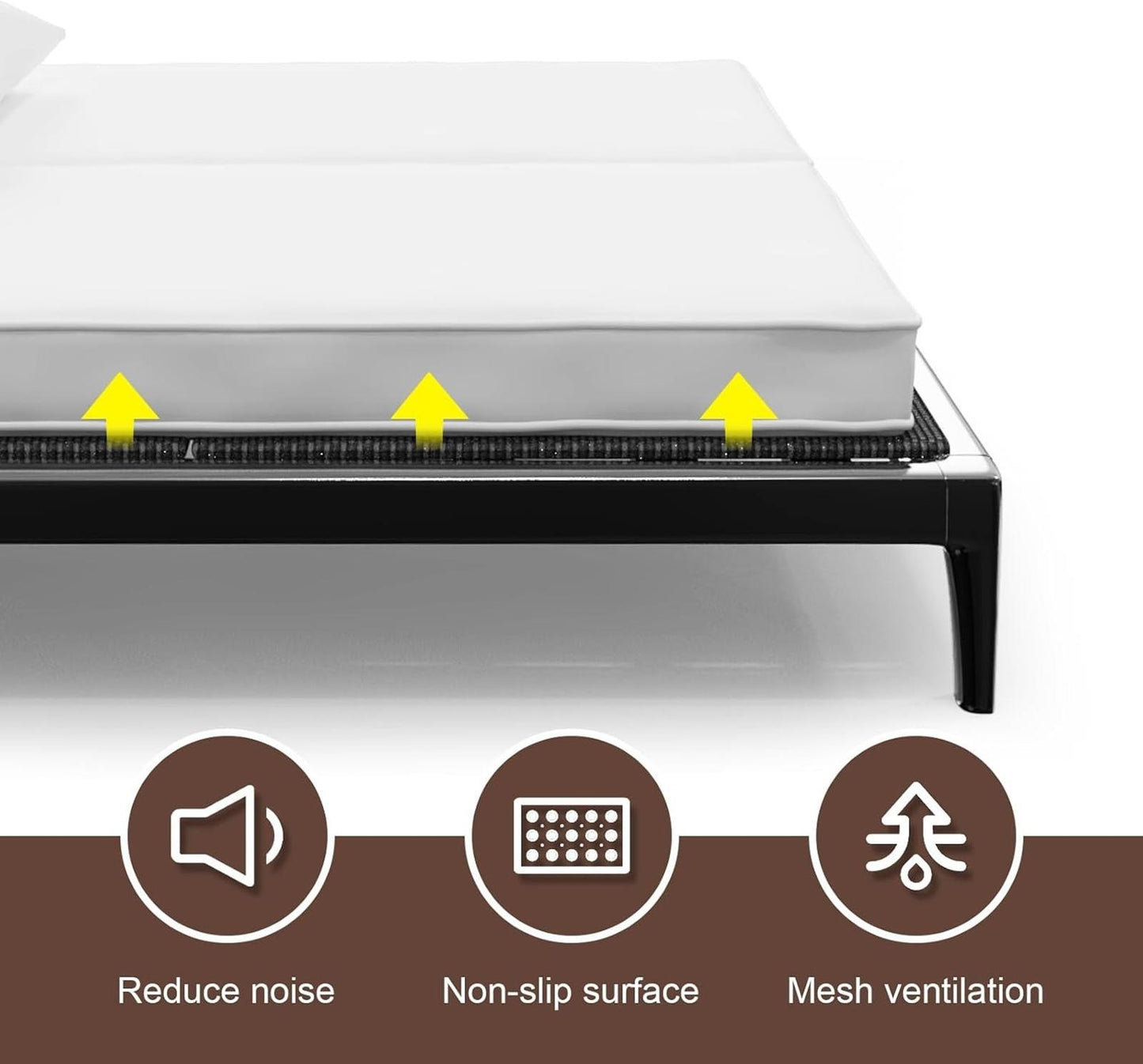 Folding Spring Box, Breathable, Noise Minimizing, Moisture Resistant 80"x60''