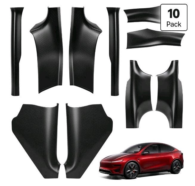 Tesla Model Y Carbon Fiber Door Sill Protector & Bumper Guard  2025-2026 10pc