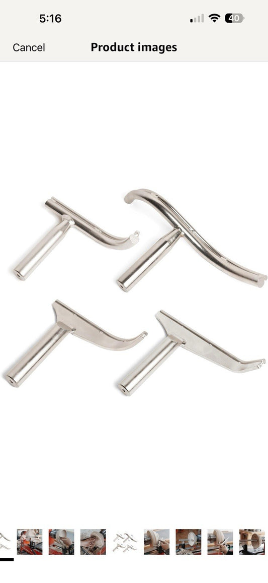 1" Dia Stem Glide Bowl Turner 4-Piece Toolrest Set for Woodlathe Bowl Turning