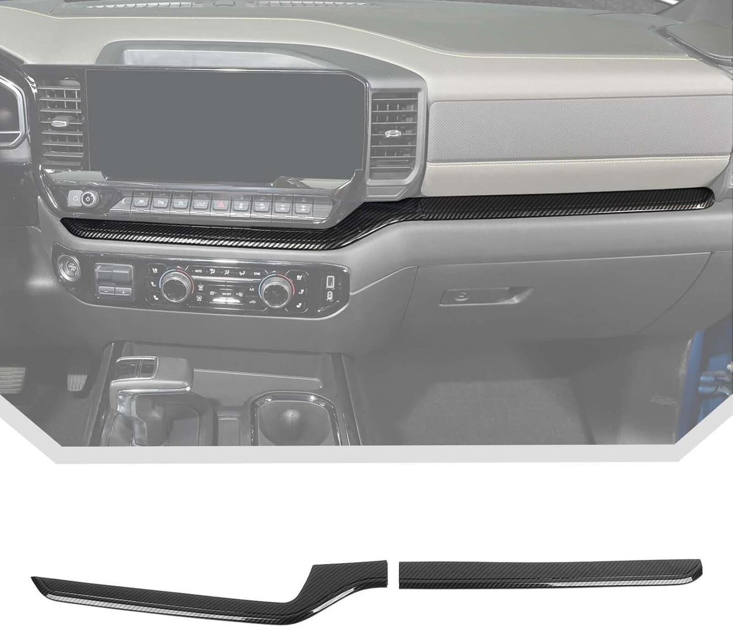 Carbon Fiber Interior Center Console Dash Panel Cover Trim for Chevrolet Chevy