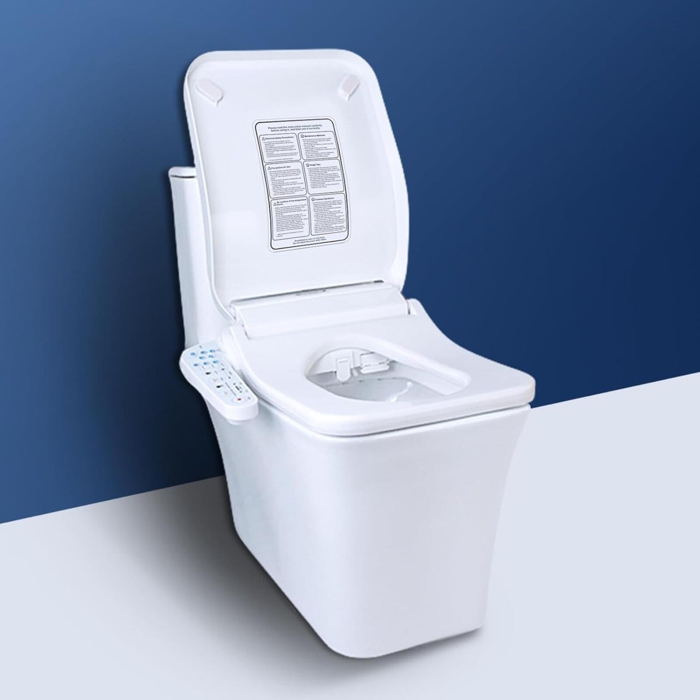 F30 Square Electric Bidet Seat, Smart Toilet Cover, Heated Water Cleansing