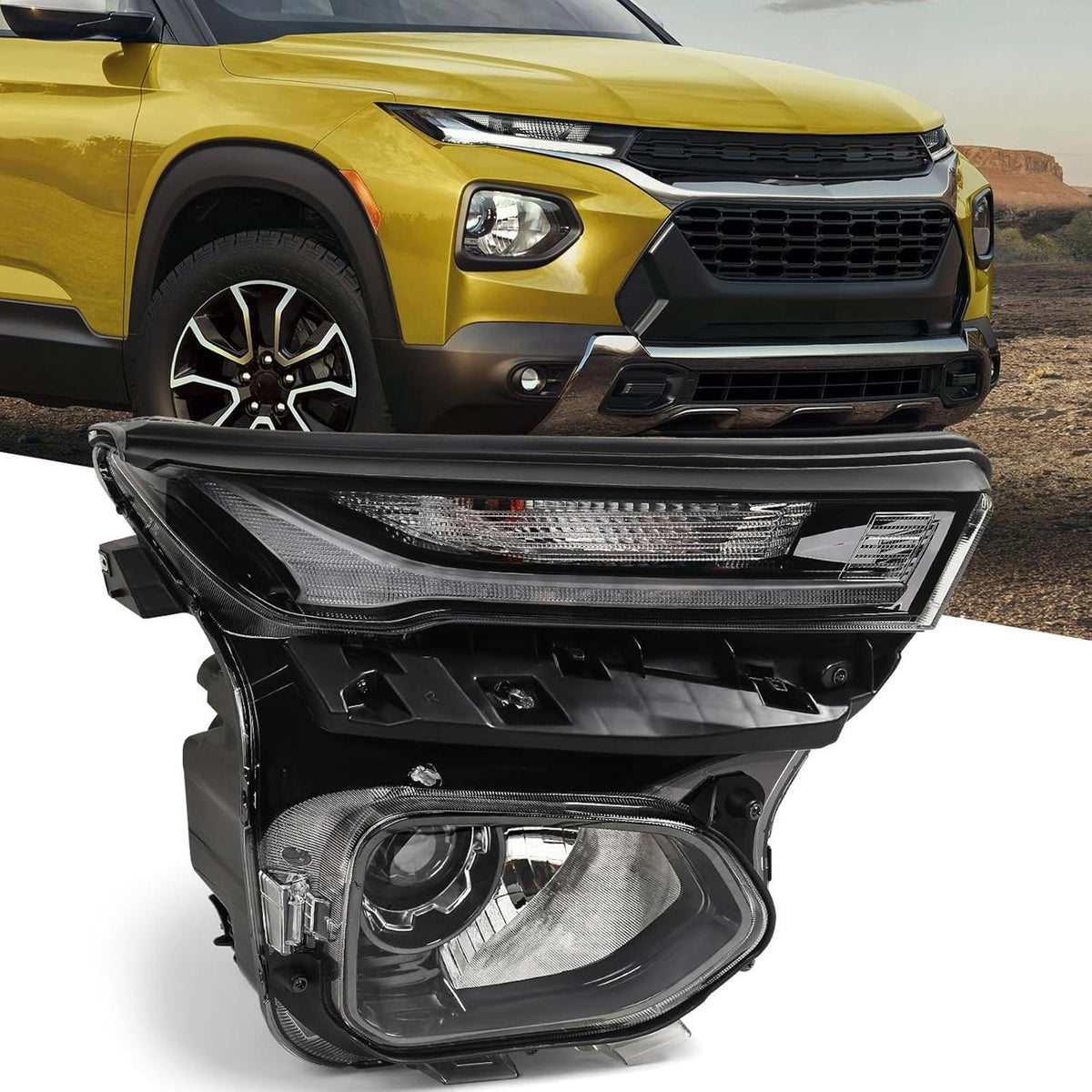 Huray Right Headlight Assembly Fit for Chevy Trailblazer GM2503520 Passenger Sid