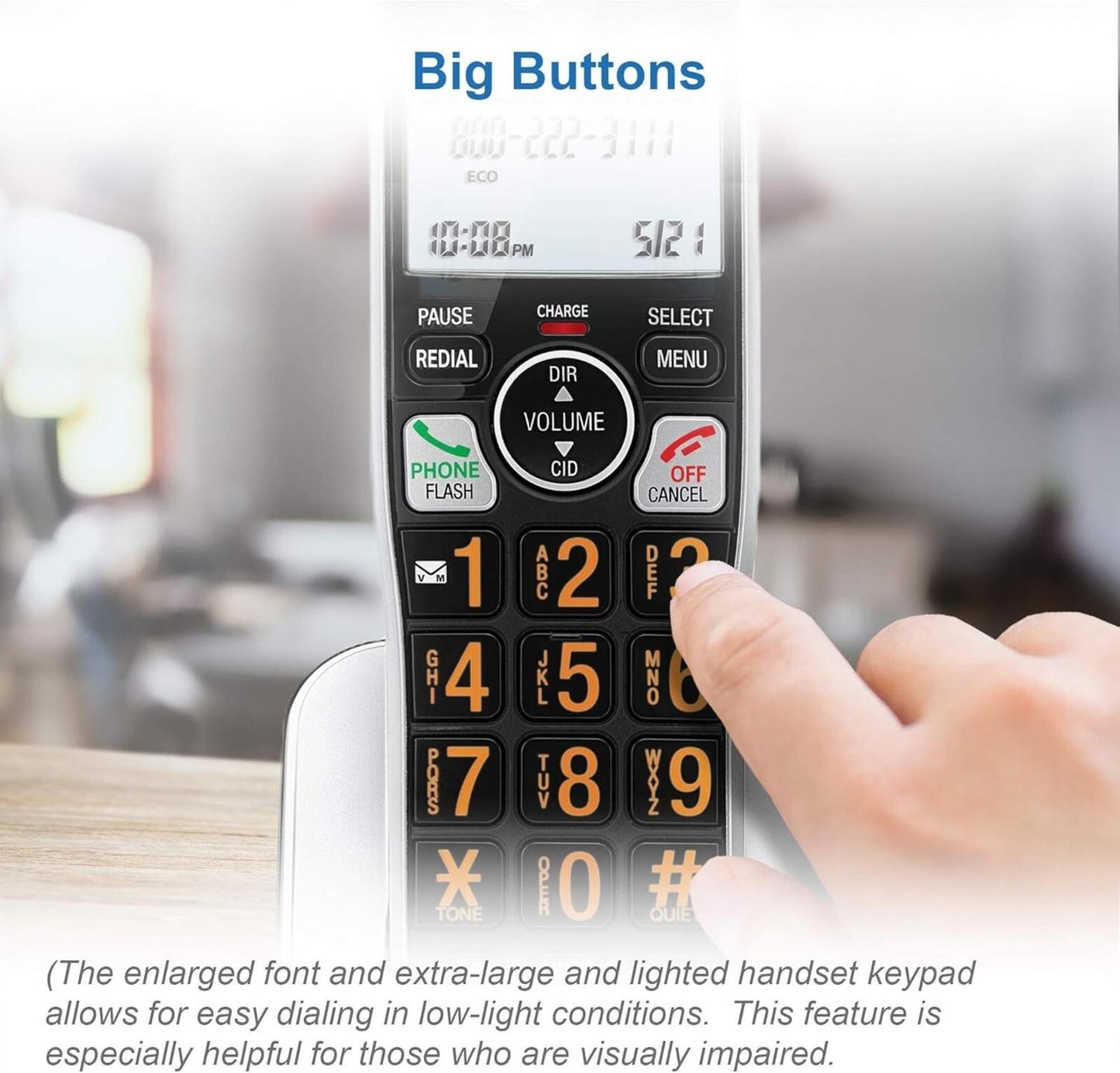 AT&T BL102 DECT 6.0 Cordless Phone for Home with Answering Machine