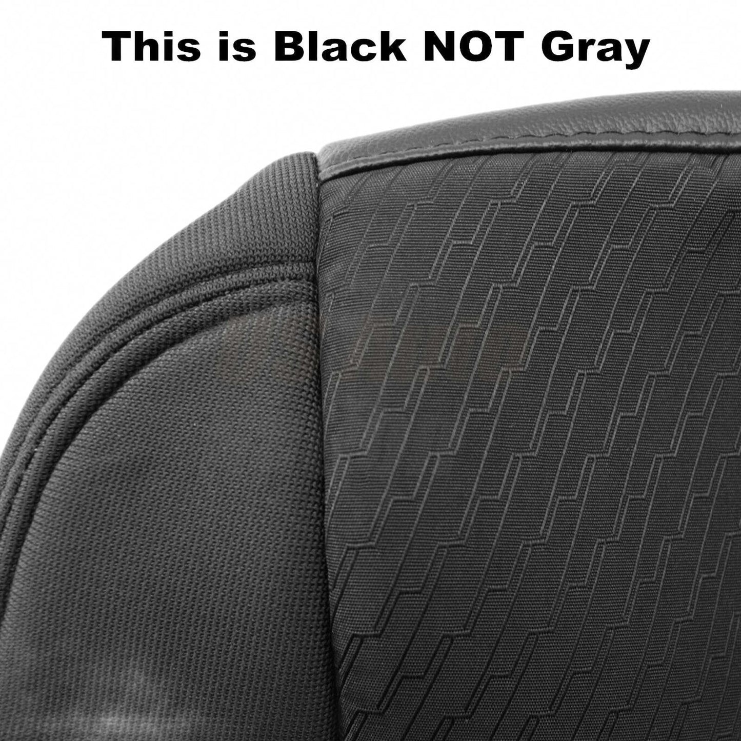 Driver&Passenger Bottom+Top Cloth Seat Cover For 2007-2014 Chevy Silverado Black