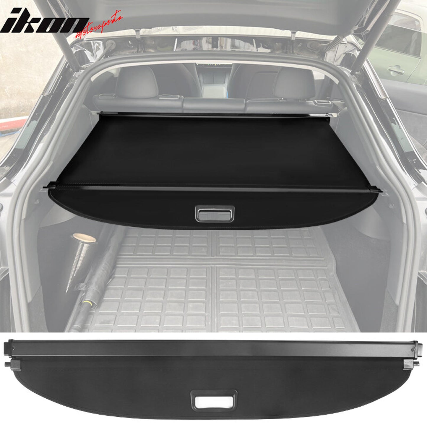 Fits 20-22 Tesla Model Y Canvas Style Retractable Rear Trunk Privacy Cargo Cover