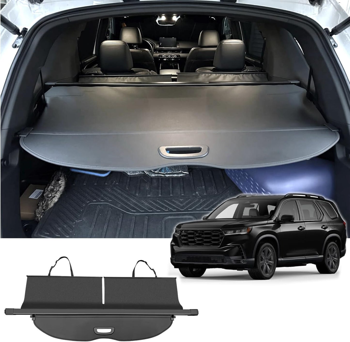 VESUL Retractable Cargo Cover Compatible with Honda Pilot 2023 2024 2025
