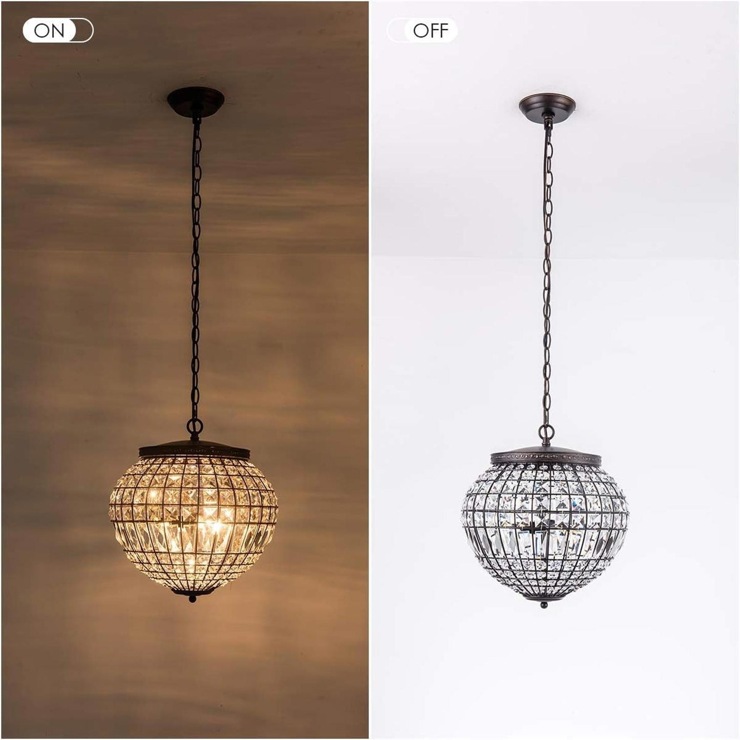 Vintage K9 Crystals Chandelier Classic Pendant Light Fixture for Living Room