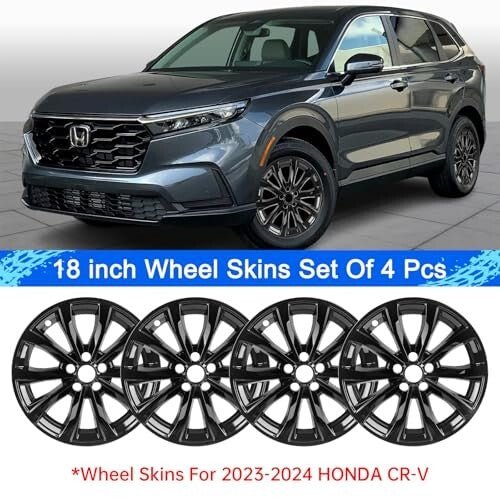 Honda CRV Wheel Skins 18in Black Set 2023-2025 EX EX-L Glossy
