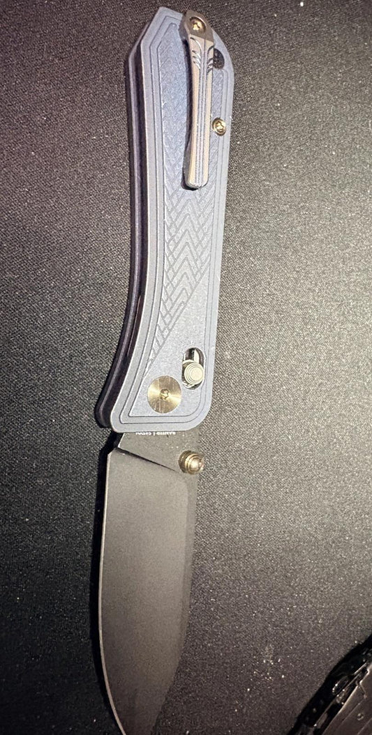WE Knife Bougie Banter 24009-1 Blue Titanium CPM S45VN Steel Knife