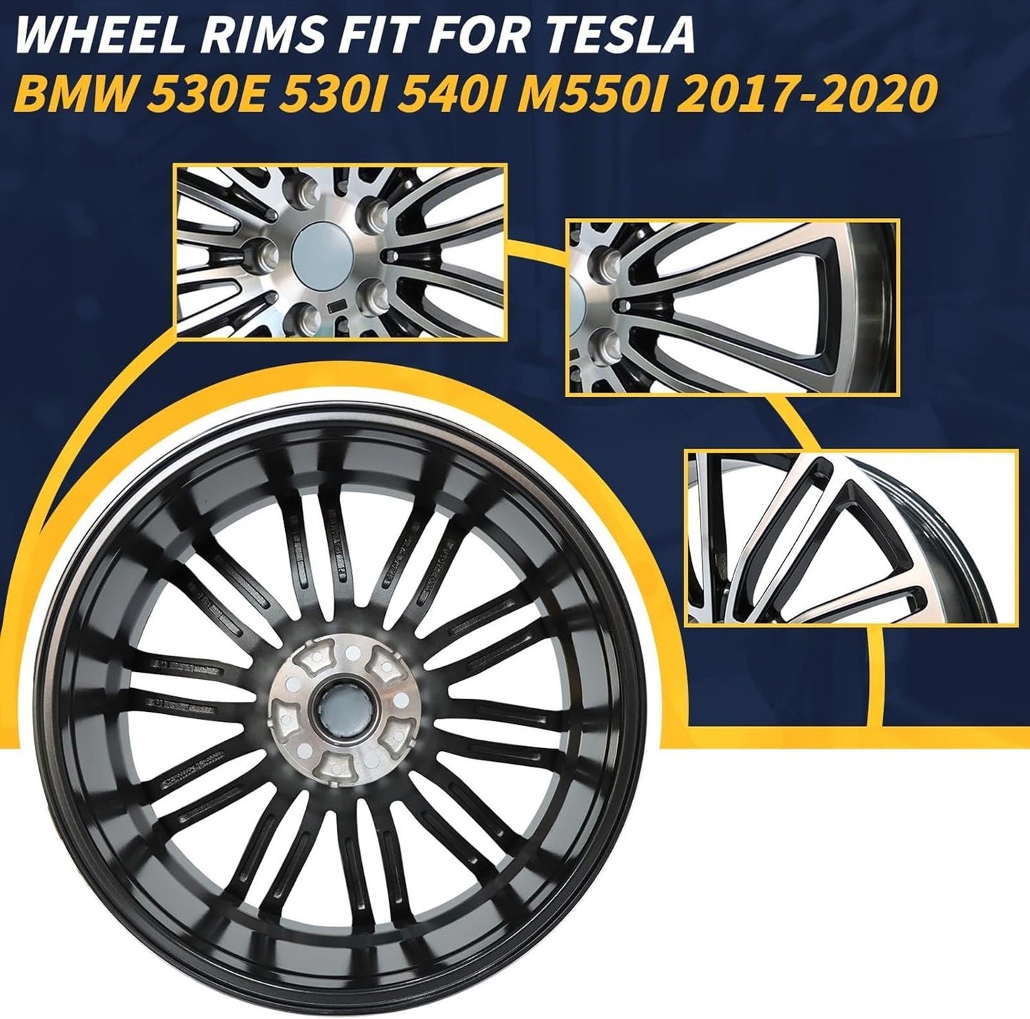 19Inch 19X8 FRONT Alloy Wheel For BMW 530e 530i 540i M550i 2017-20 36117855083