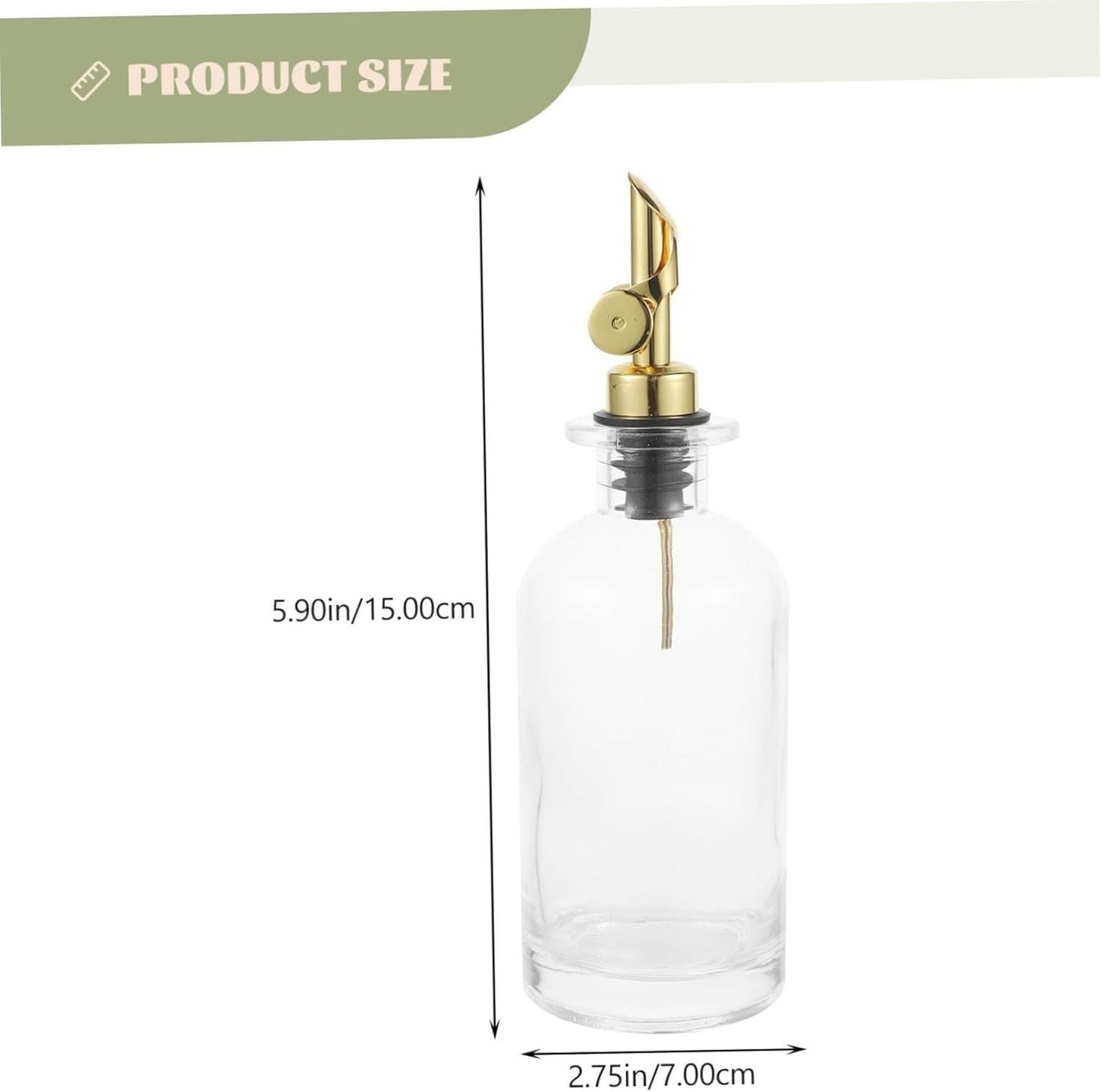 Olive Oil Dispenser Bottle Drip Glass Oil and Vinegar Dispenser for Kitchen Use