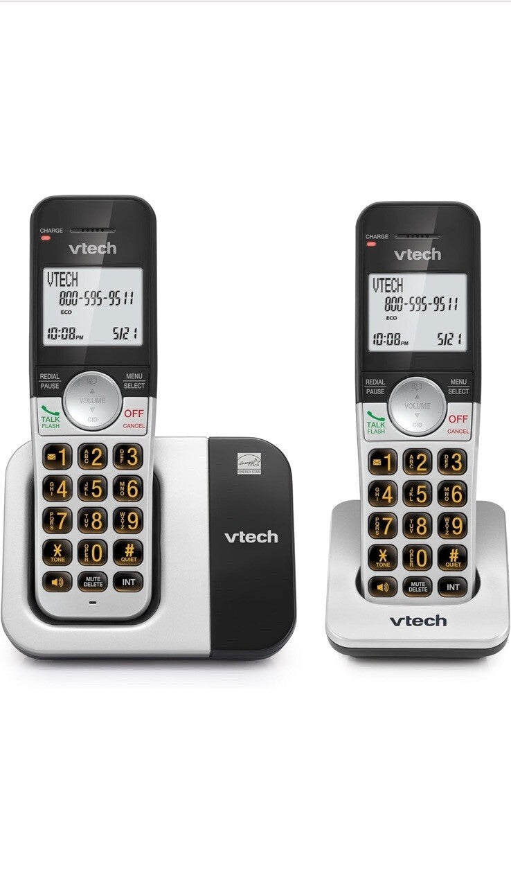 VTech VG231-2 Cordless Phone 2-Handset Large Display Big Buttons DECT 6.0 Speake