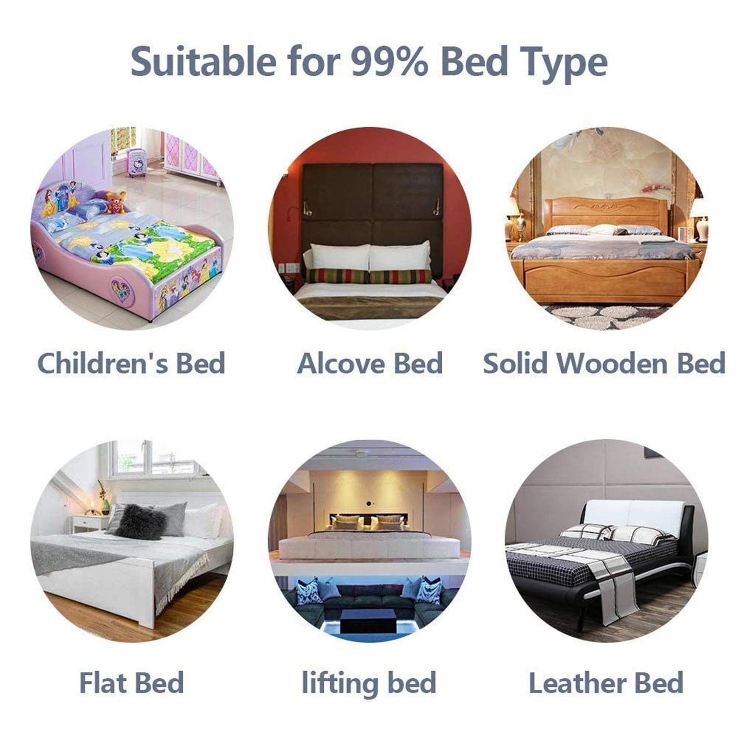 2 Pack Toddler Bed Rail Guards for King and Queen Size Beds, Stable Protective
