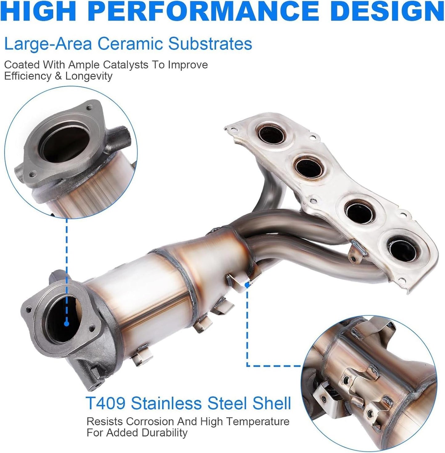 Front Catalytic Converter 16498 For 2007-2009 Toyota Camry 2006-2008 Solara 2.4L