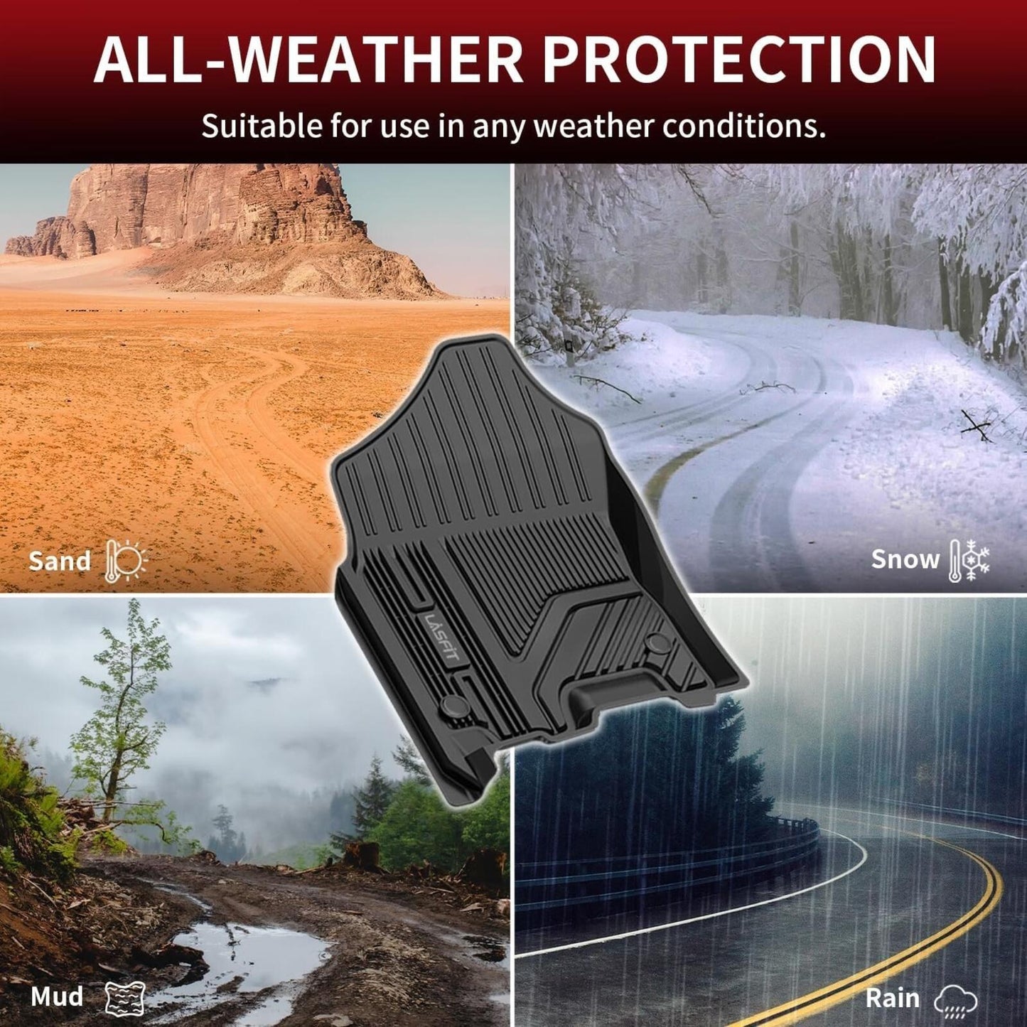Floor Mats for Ram 1500 Crew Cab 2019-2024 Without Rear Under-Seat Storage