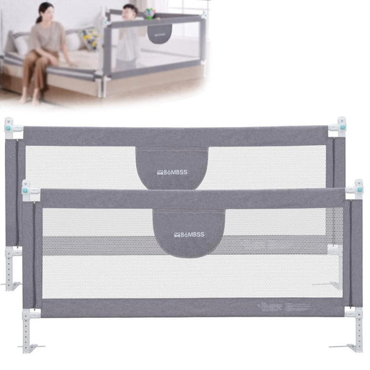 2 Pack Toddler Bed Rail Guards for King and Queen Size Beds, Stable Protective