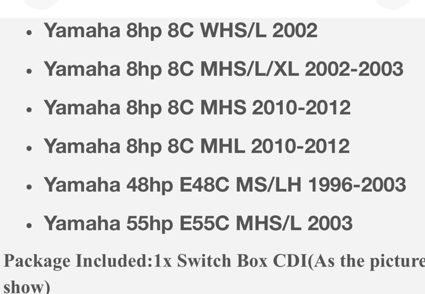 For Yamaha Box CDI Power Pack 8hp 8C MHS/L 6hp 6C 48hp E48C MS/LH 5hp 5D MHS/L