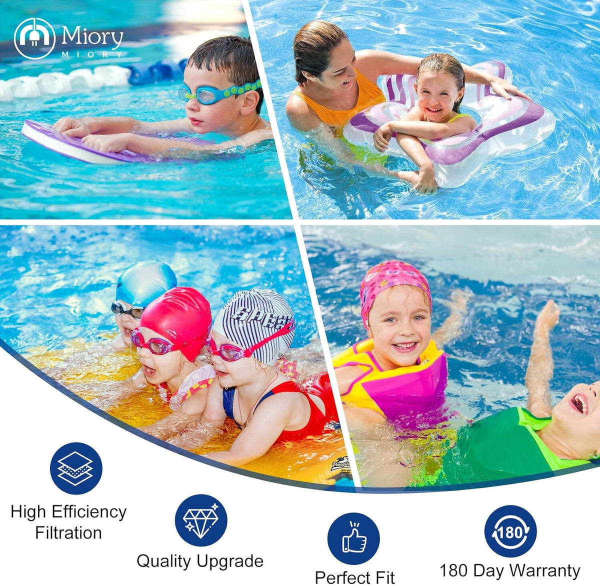 Miory 27002-0200S Pool Fliter Cartridges, Replacement for Sta-Rite 27002-0200S P