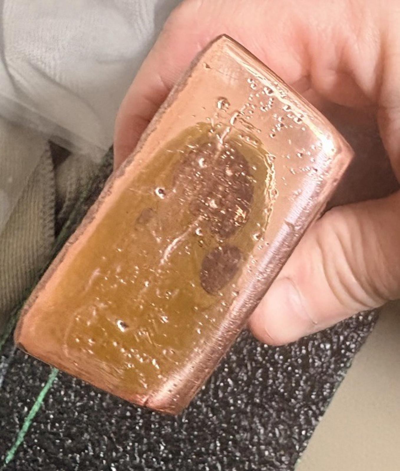 4.3 Pound .999 Copper Bullion Ingot Bar Handmade & Polished 5.25”x2.25”x2”
