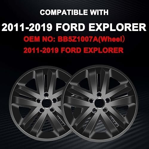 2011-2019 Ford Explorer - WEISIGAO 18" Gloss Black Wheel Skins - Set of 4