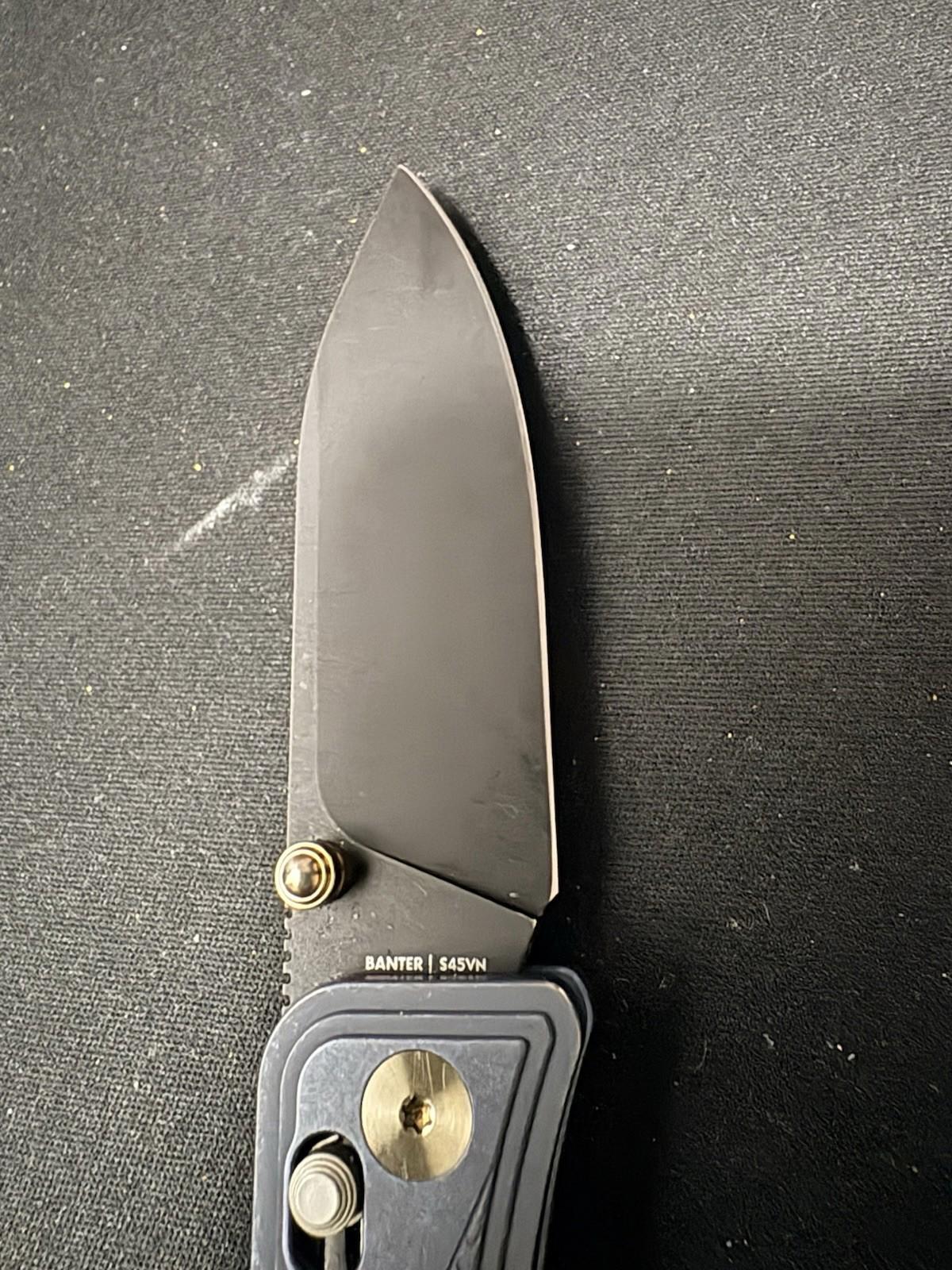 WE Knife Bougie Banter 24009-1 Blue Titanium CPM S45VN Steel Knife