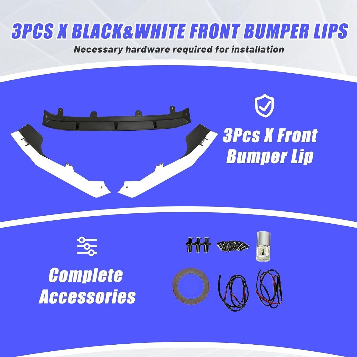 Front Bumper Lip Splitter Compatible with 2018-2022 Honda Accord 4Dr Sedan Air D