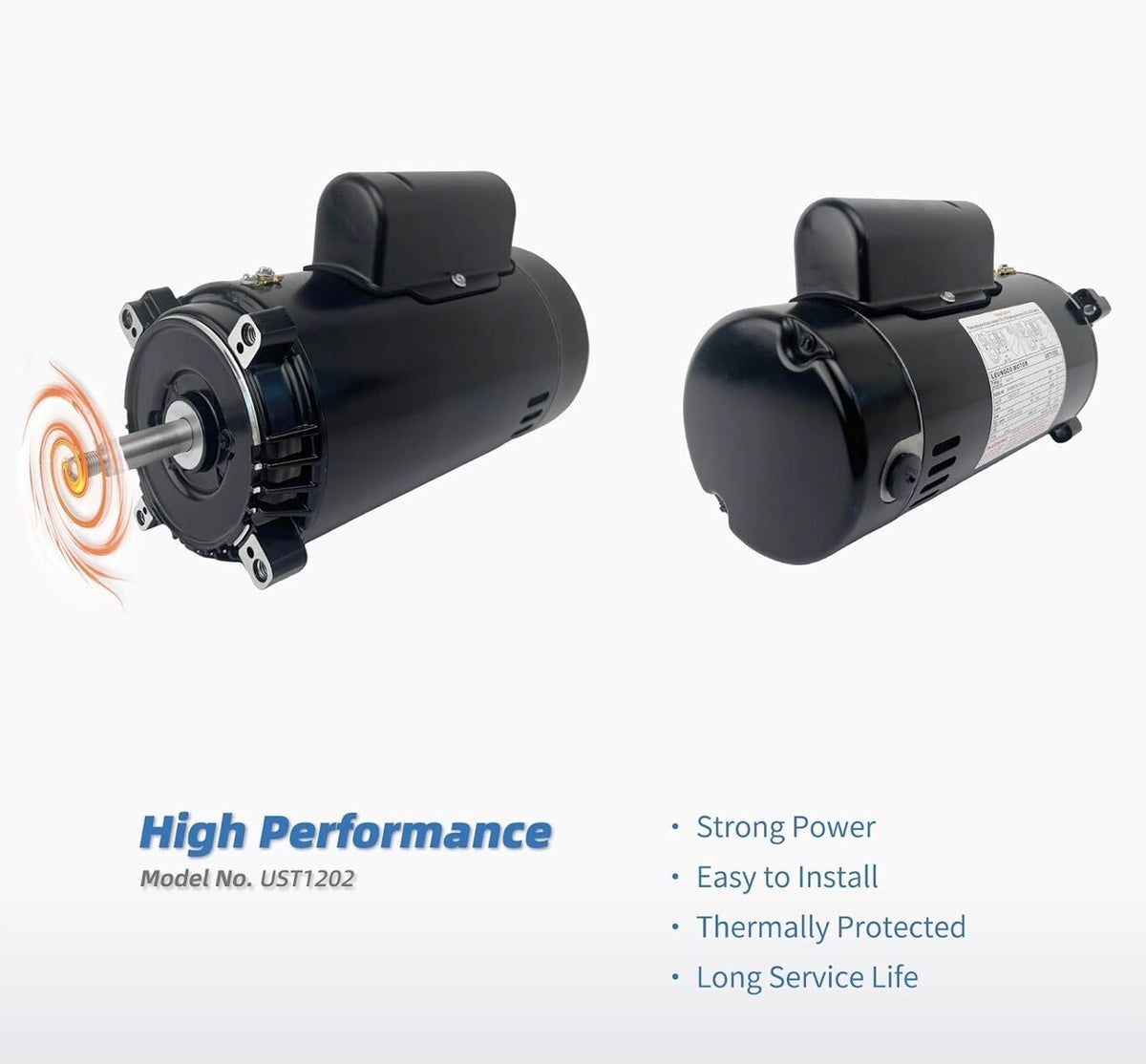 UST1202 2HP Replaces Century/AO Smith Swimming Pool Pump Motor for Hayward Super