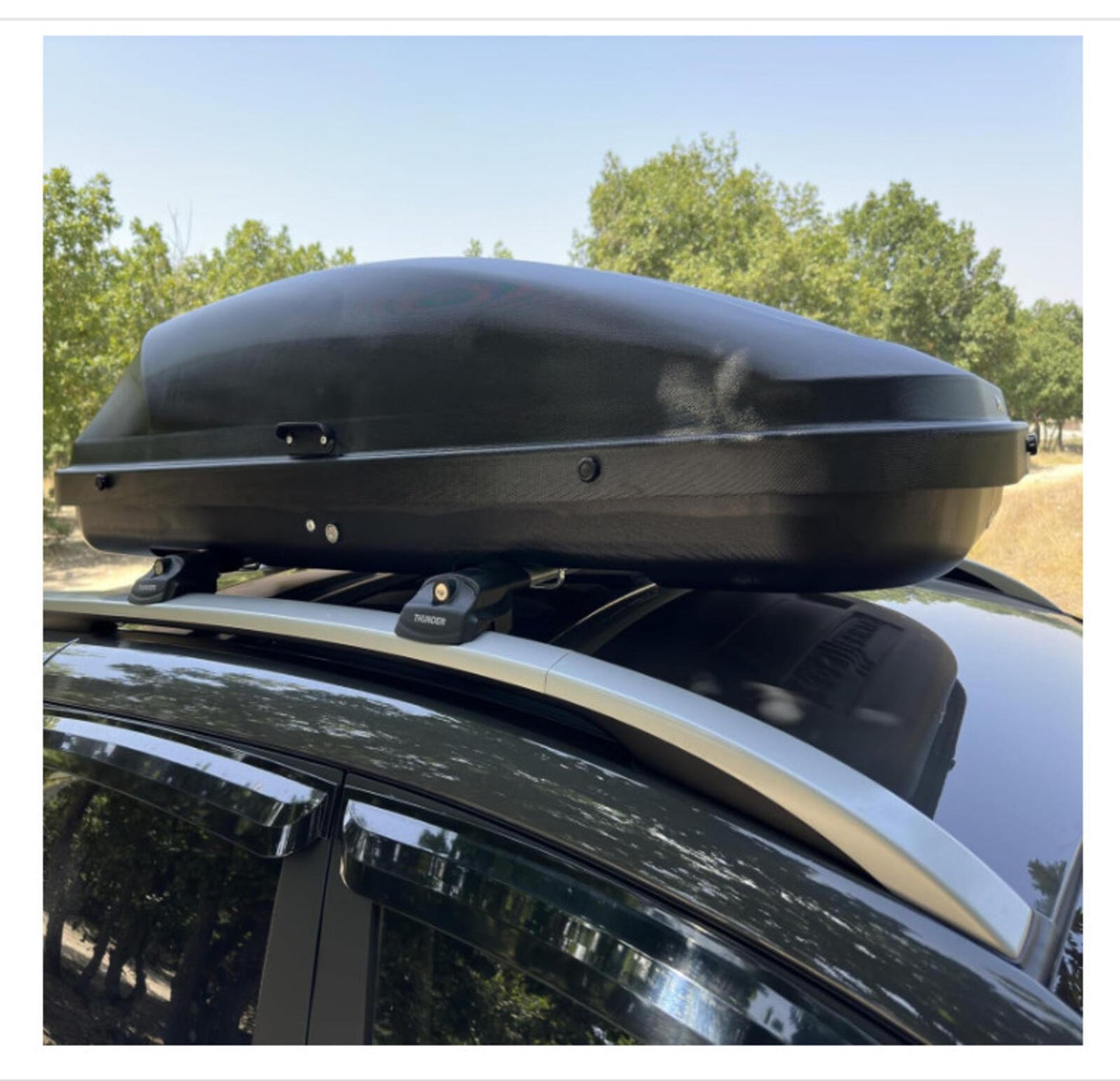 Roof Racks Cross Bars for Hyundai Santa Fe 2024-26 Aluminum Black-Gray lockable