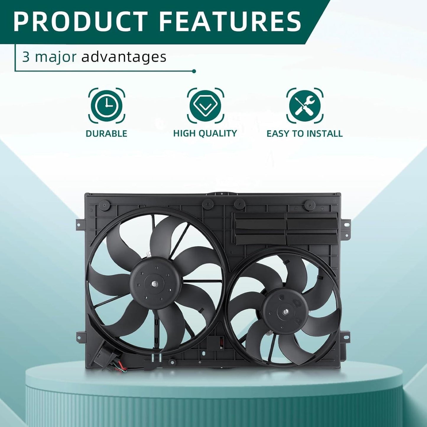 Radiator Engine Cooling AC Fan Assembly For Audi A3 TT Quattro Volkswagen Passat