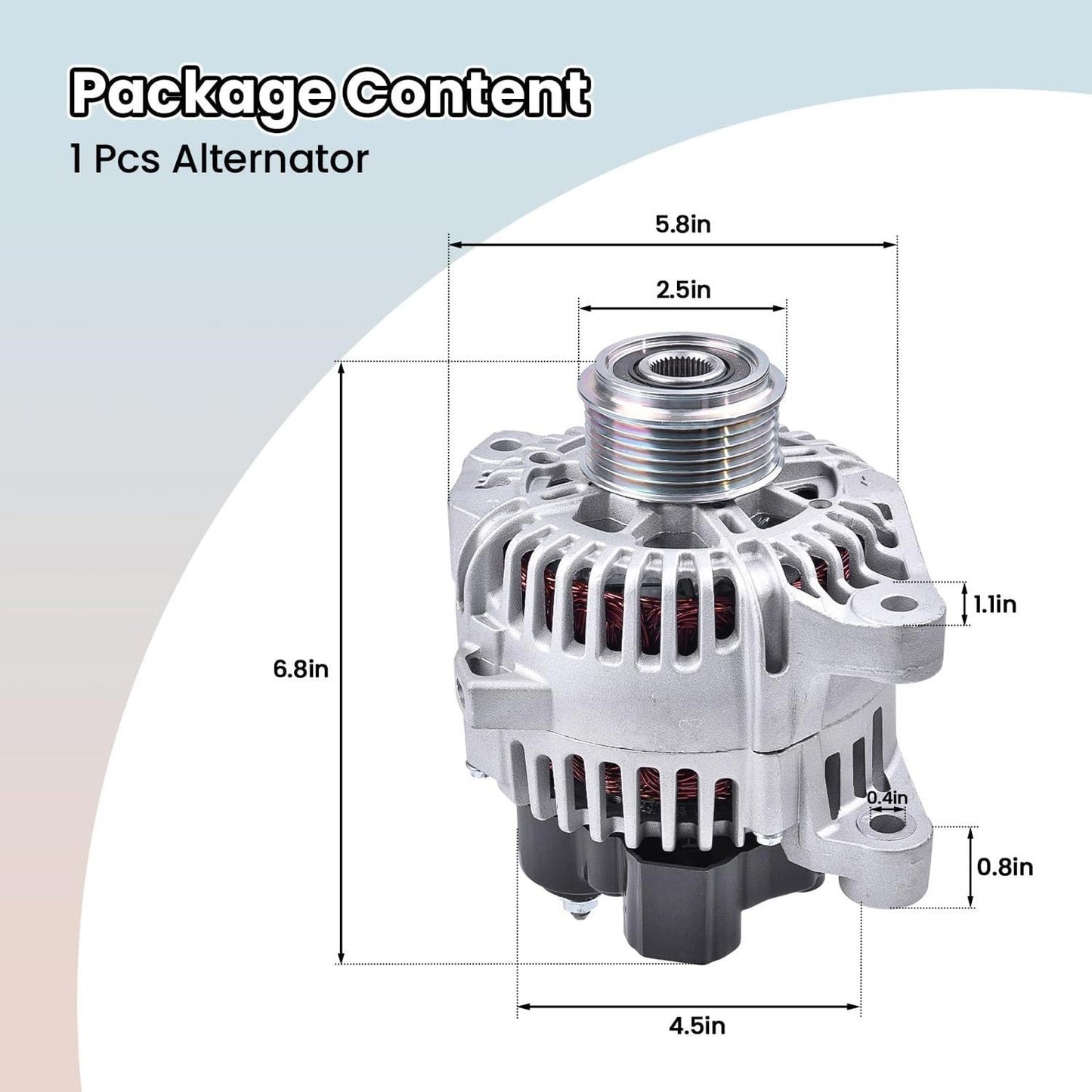 37300-2G600 Alternator Compatible with Hyundai Sonata 2011-2014 2.0L