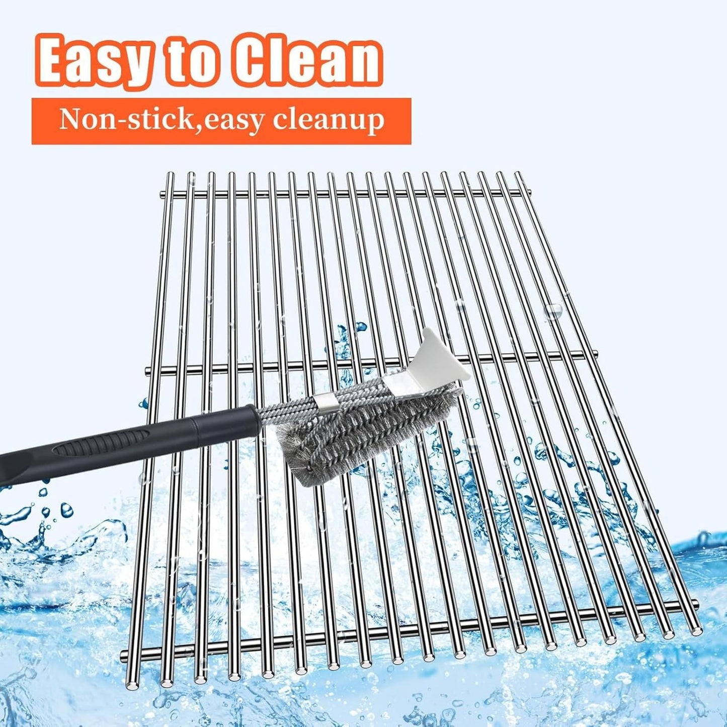 Stainless Steel Grill Flavorizer Bar Heat Plates with 2 Pack Grates BBQ Gas Gril