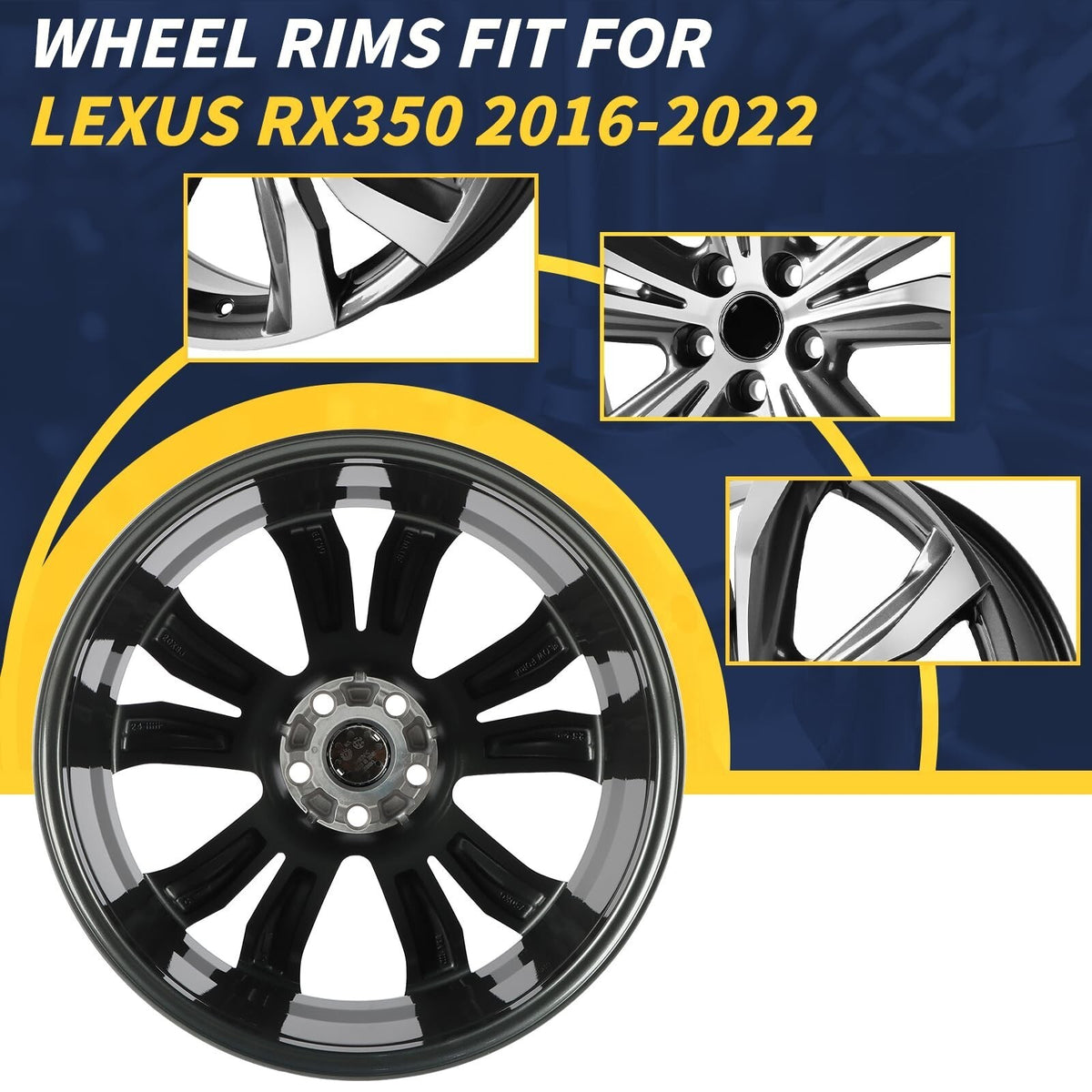 2016 2017 2018 2019 2020 2021 2022 LEXUS RX350/RX450H RC350 OE 20"X8 WHEEL 74338