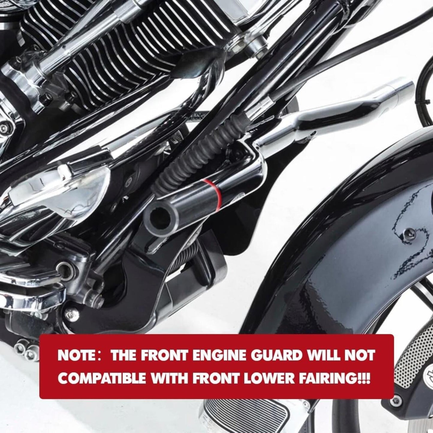 Front Crash Bar Engine Guard Compatible with Harley Davidson Touring Street