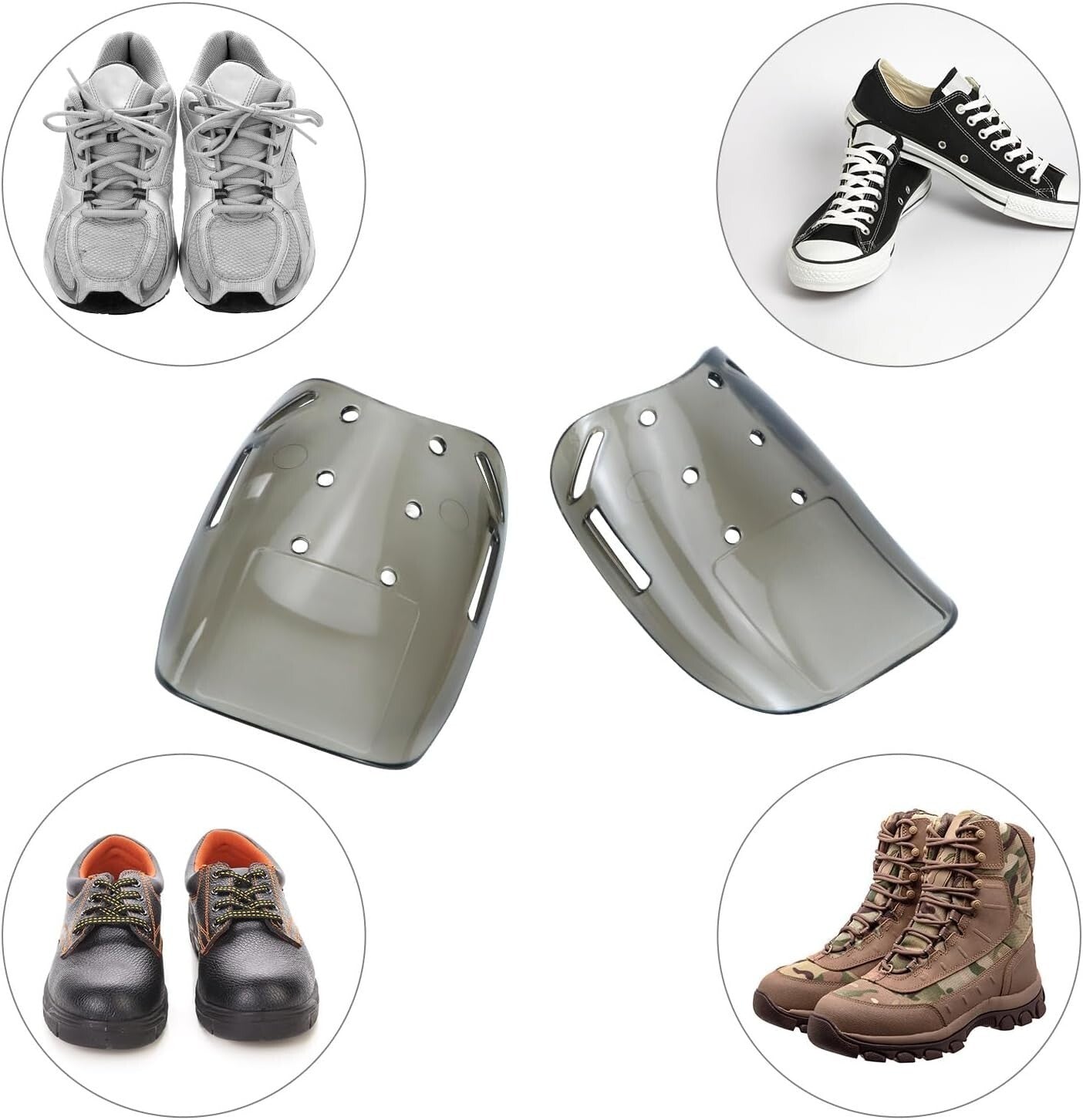 20 Pair Metatarsal Guards for Safety Shoes Boots, Polycarbonate Shield,Universal