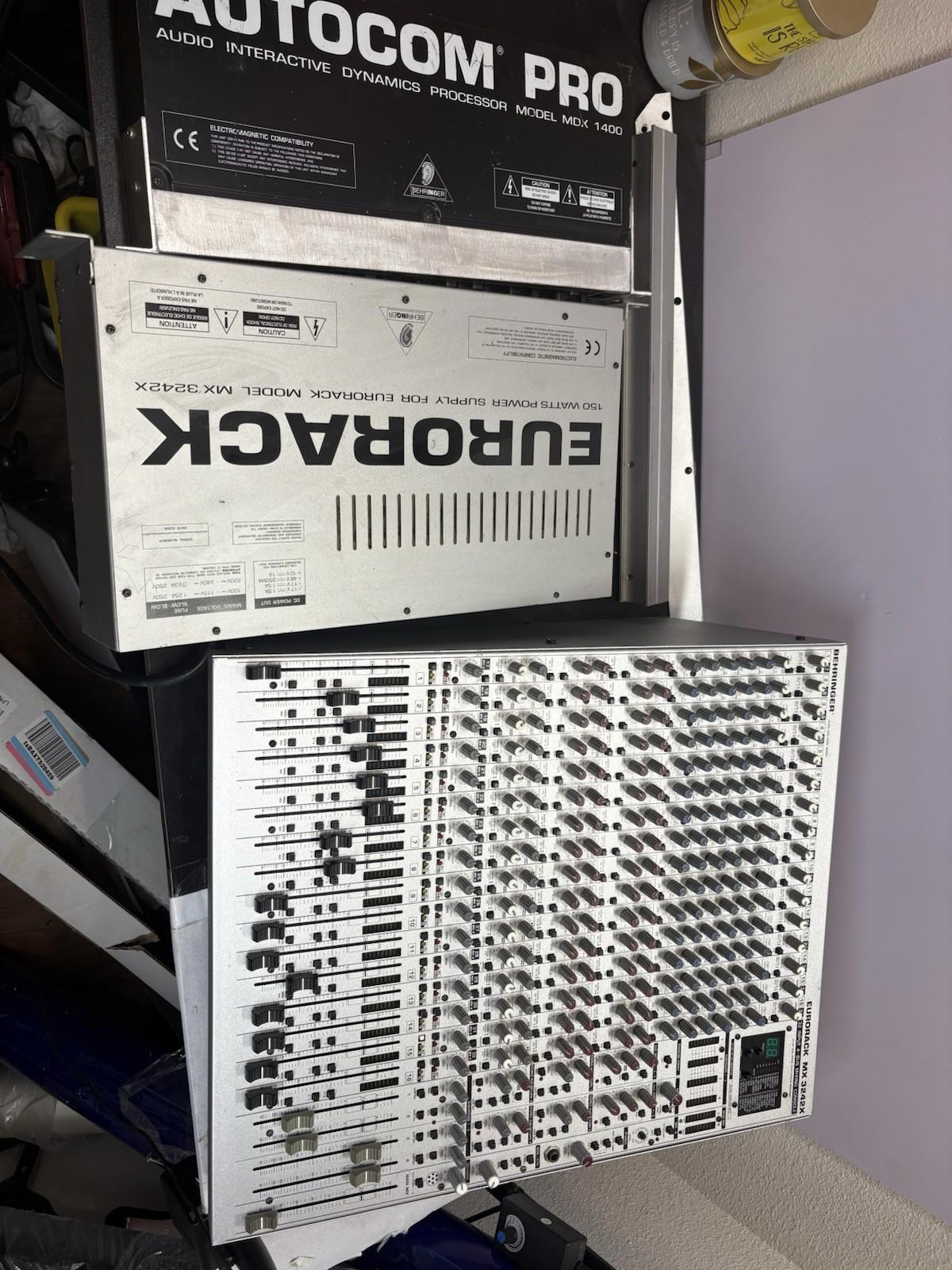 Behringer Eurorack MX 3242X Working Mixing Console Power Supply Crossover