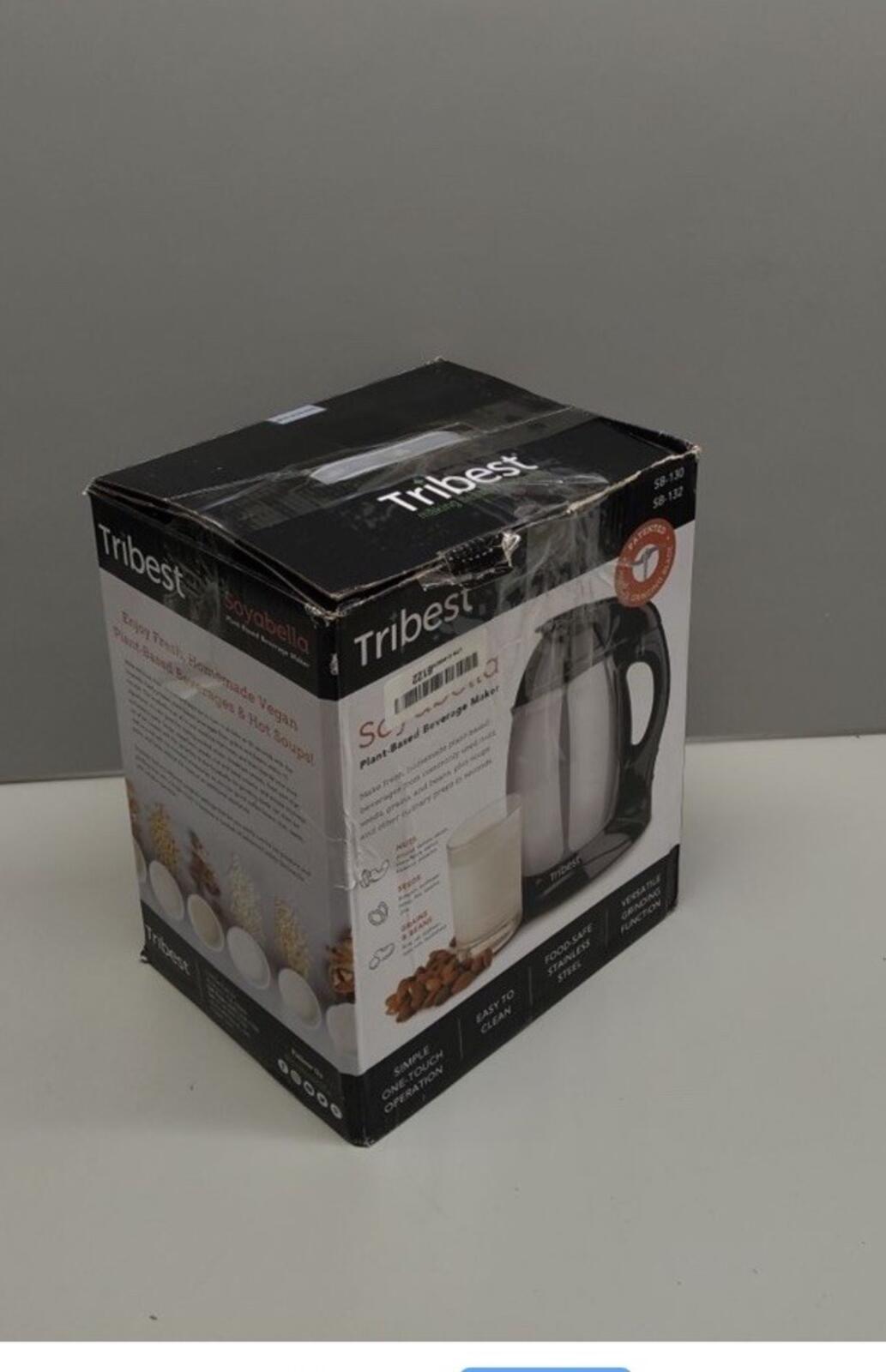 Tribest Soyabella SB-130 Plant-Based Nut Soy Milk Maker Stainless Steel Tested
