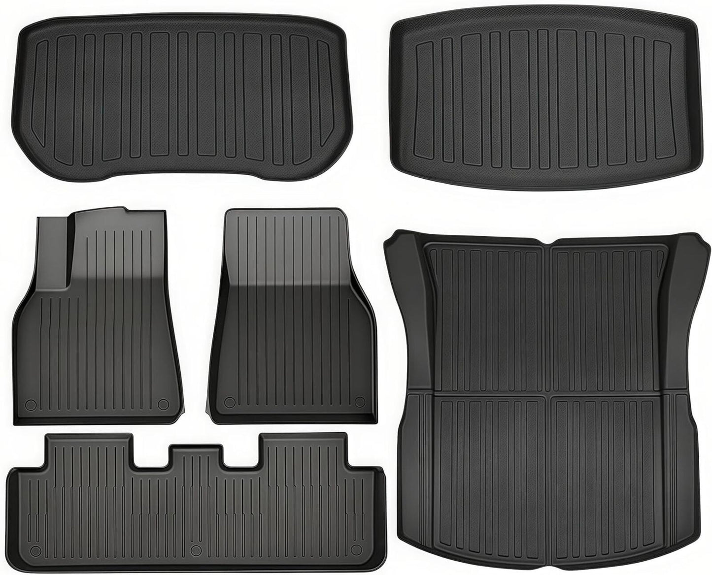 SUPER LINER Floor Mats for 2024-2025 2026 Tesla Model 3 Highland | 6-Piece Set