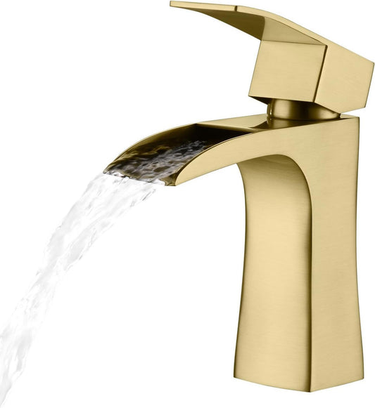 Bathroom Faucet Stainless Steel Modern Waterfall Bathroom Sink Faucet