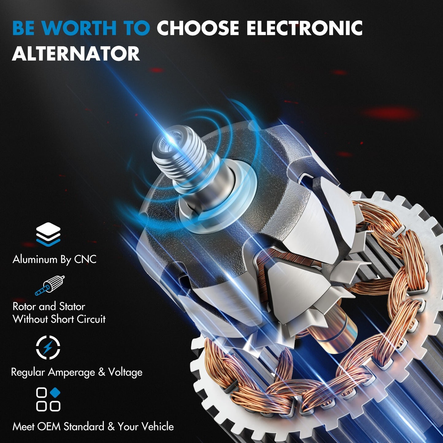 Alternator For Mercruiser Model 3.0 1999-2006 900SC 1999-2002 862030 70A