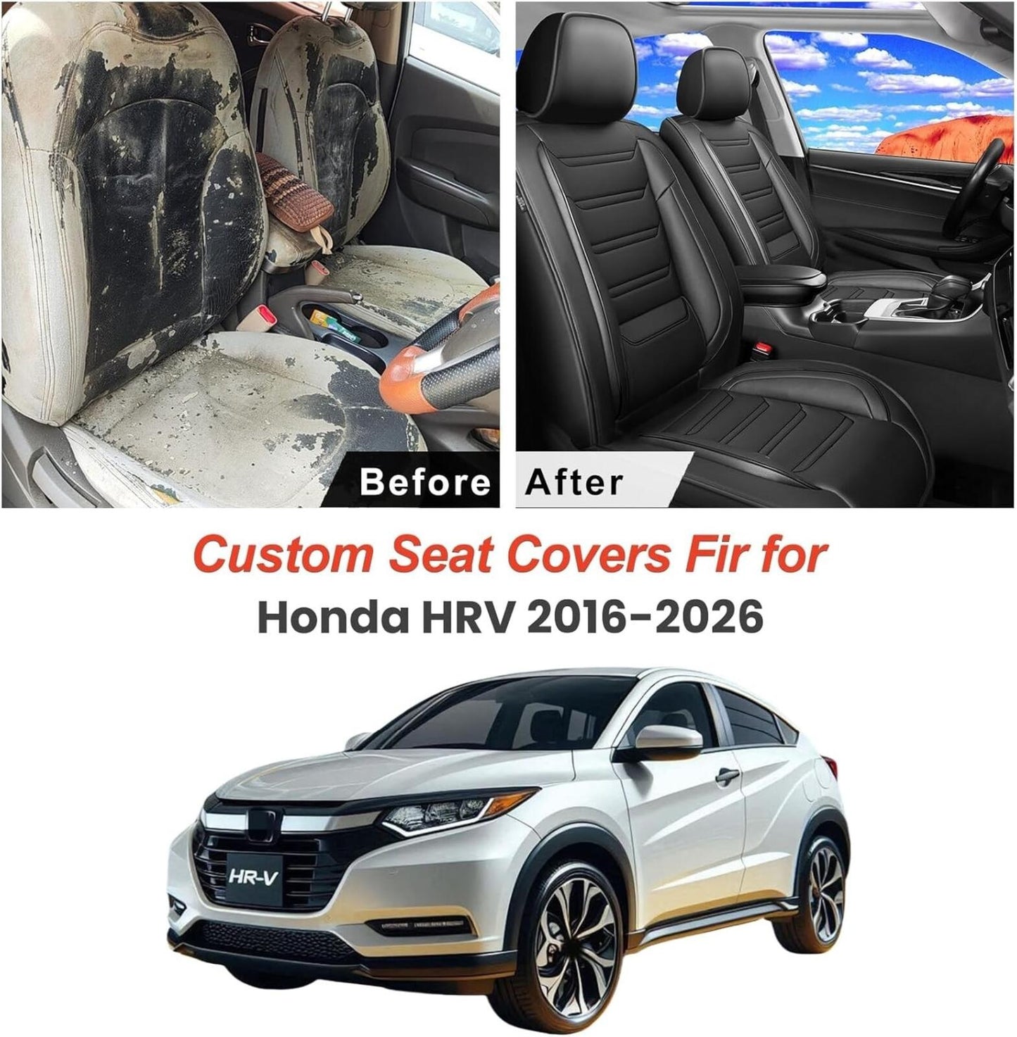 Seat Covers for Select Honda HRV 2016-2025 LX/EX/EXL/Sport