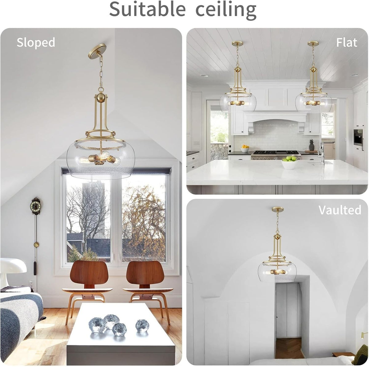 Chandelier Rustic Farmhouse Industrial Round Ceiling Pendant LED Light