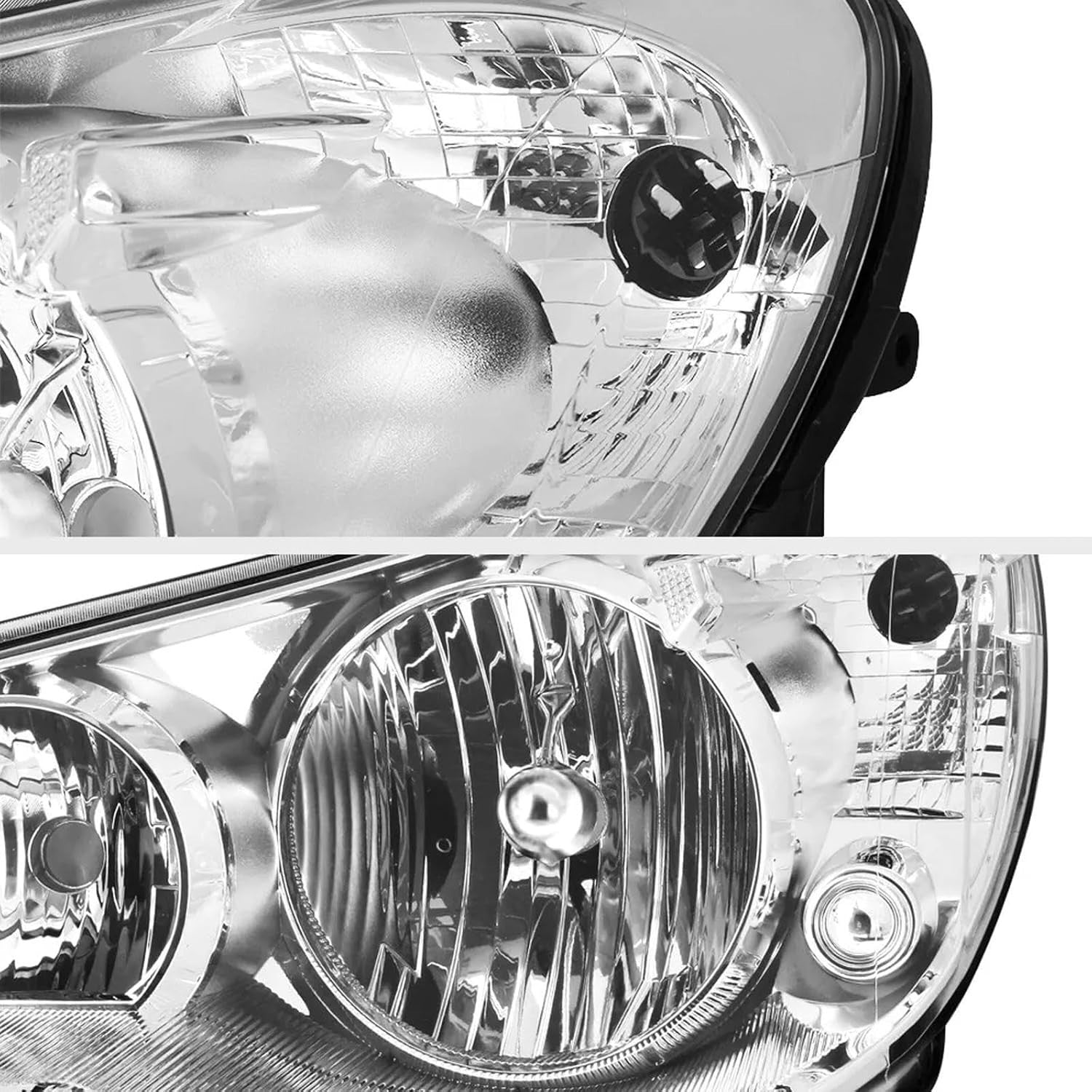 Headlights Assembly Pair for 2007 2008 2009 2010 Chrysler Sebring Direct Replace