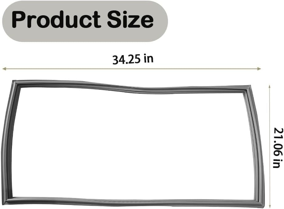 For Whirlpool WPW10714545 W10714545 Refrigerator Freezer Door Gasket