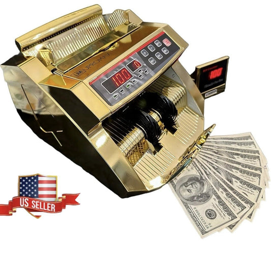 Upromax Gold Money Bill Dollar Counter UV/MG Detection + Counter Display NEW💰🔥