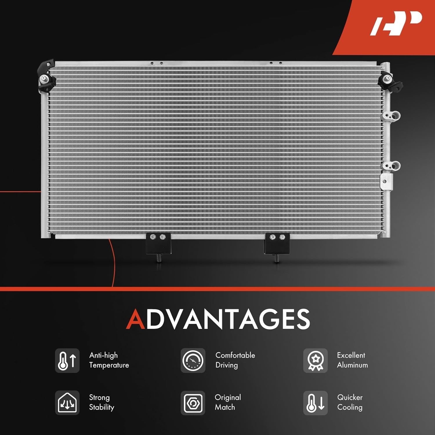 A-Premium Air Conditioning A/C Condenser Compatible with Lexus LS400 1995-2000