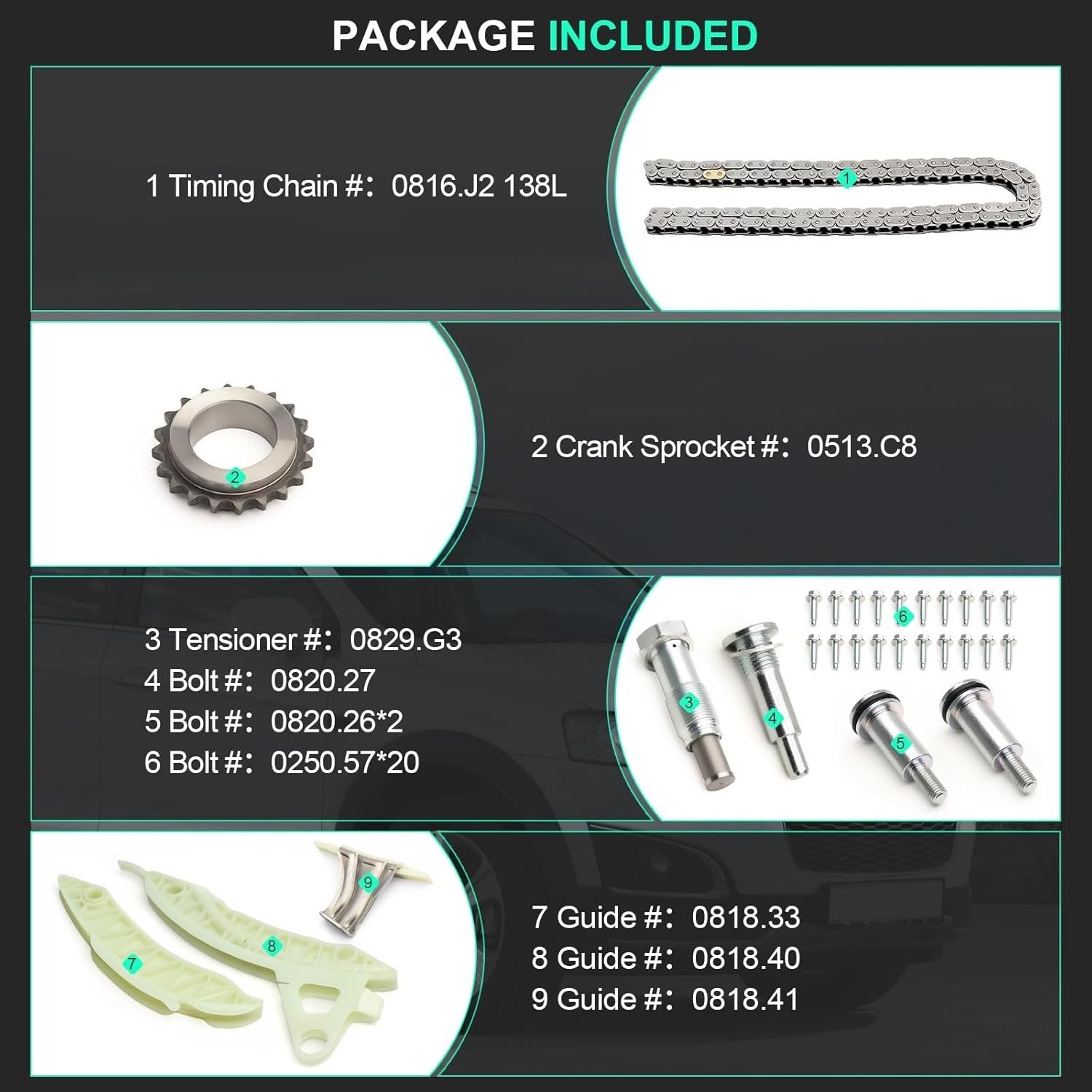 Timing Chain Kit For 2007 2008 2009 2010 2011 2012 2013 For Mini Cooper 1.6L