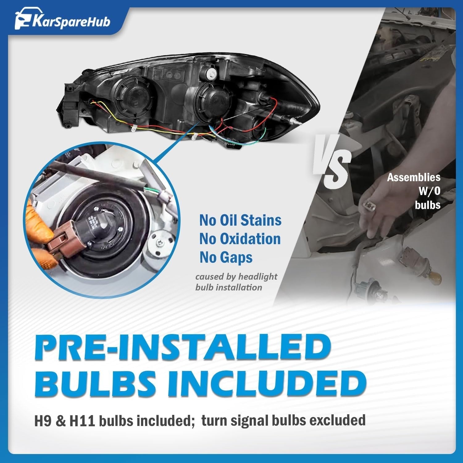Front Headlights Assembly For Chevy Impala 2006-2013 Impala Limited 2014-2016