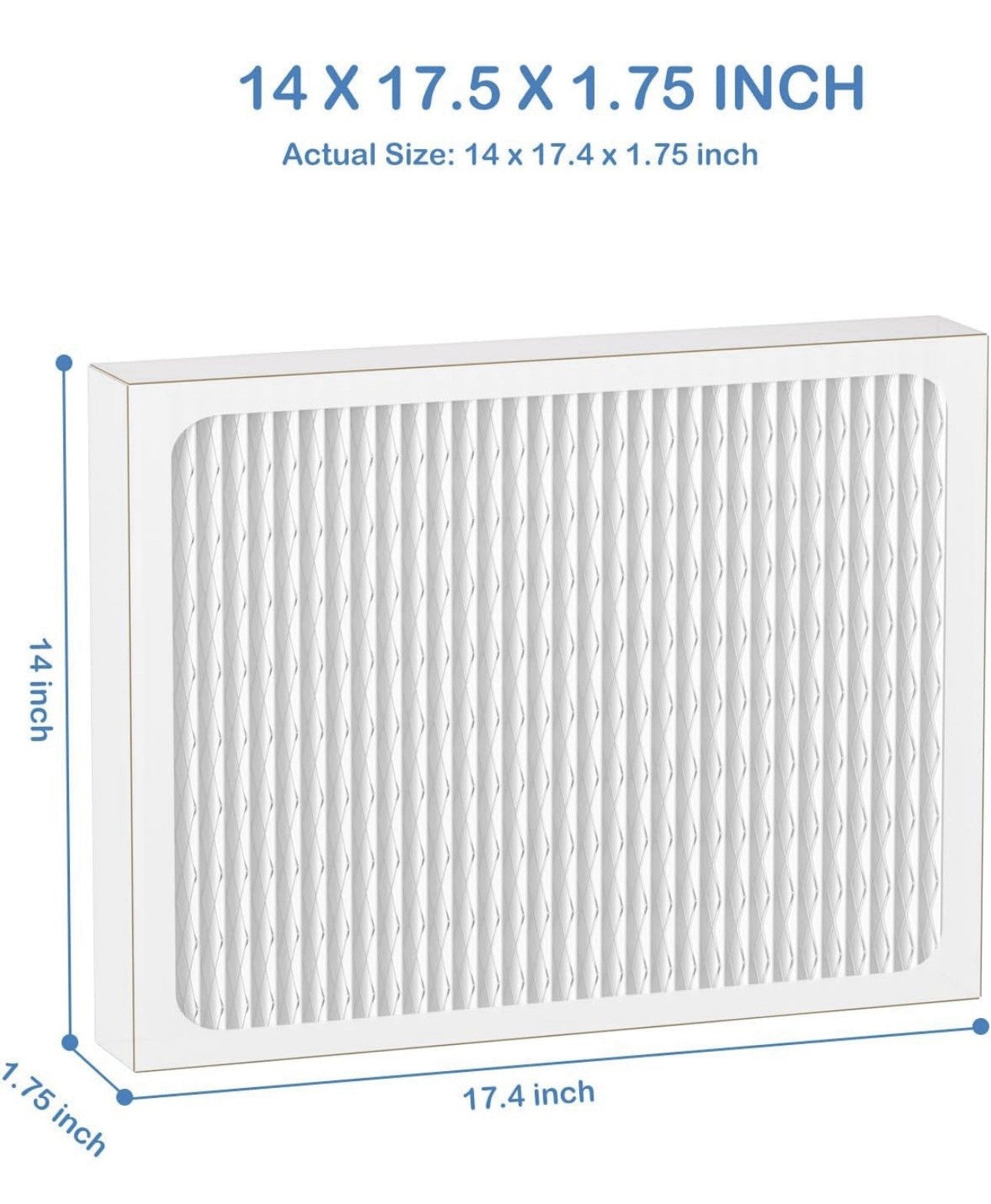 14 X 17.5 X1.75 MERV 13 Replacement Dehumidifier Filter Compatible with Santa Fe