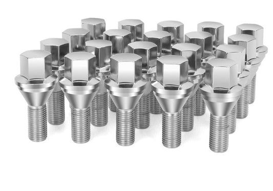 dynofit 12x1.25 Stock Wheel Lug Bolts, 20pcs ET 28mm Shank 19mm Hex 2.45 ...