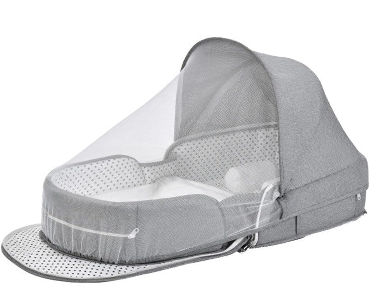 Portable Travel Bassinet For Baby/ Infant Foldable w/Carry Bag Gray